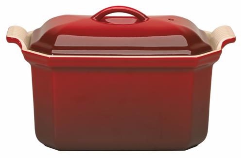 Le Creuset - 91008408064000 - Les Céramiques - Terrine à Foie Gras avec presse - Cerise - 0,8 L